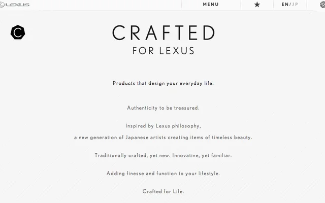 CRAFTED FOR LEXUS